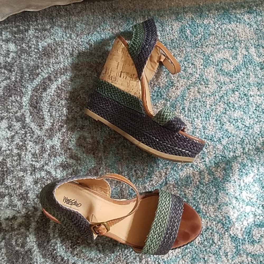 Sky high braided wedges